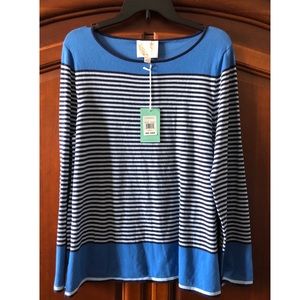 Sail to Sable blue striped top
